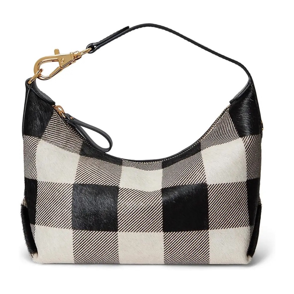 Lauren Ralph Lauren Print Calf Hair Medium Kassie Shoulder Bag - Picture 4 of 12